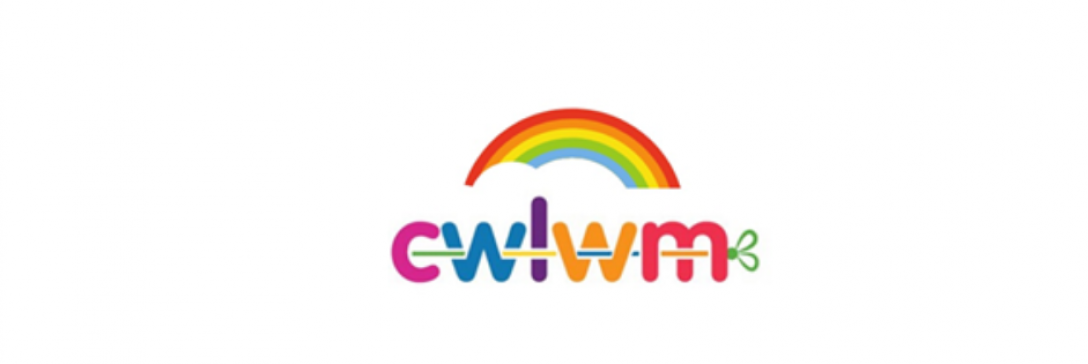 Cwlwm Logo with Rainbow