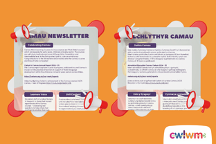A graphic showing the front page of the newsletter